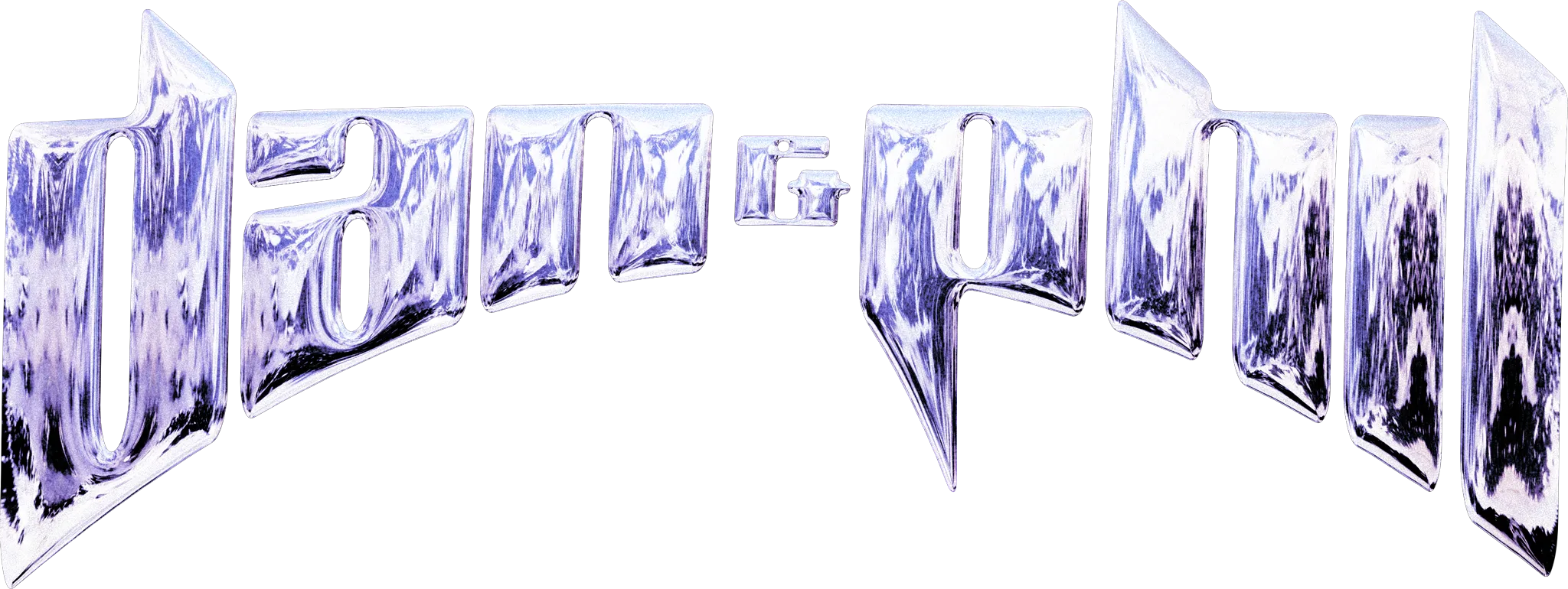 Dan and Phil written in reflective silver text